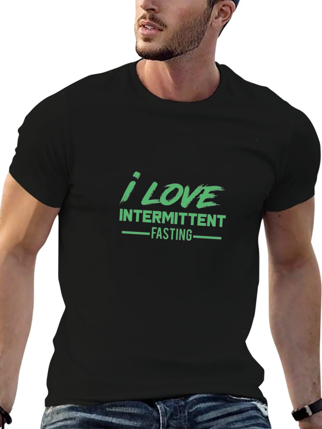 I Love Intermittent Fasting Black T-Shirt product image 5
