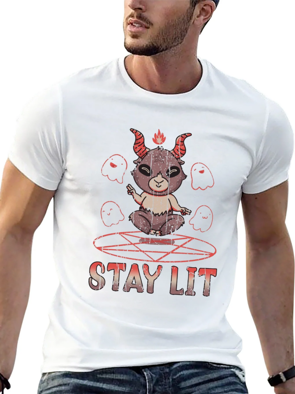 Stay Lit Baphomet T-Shirt product image 12