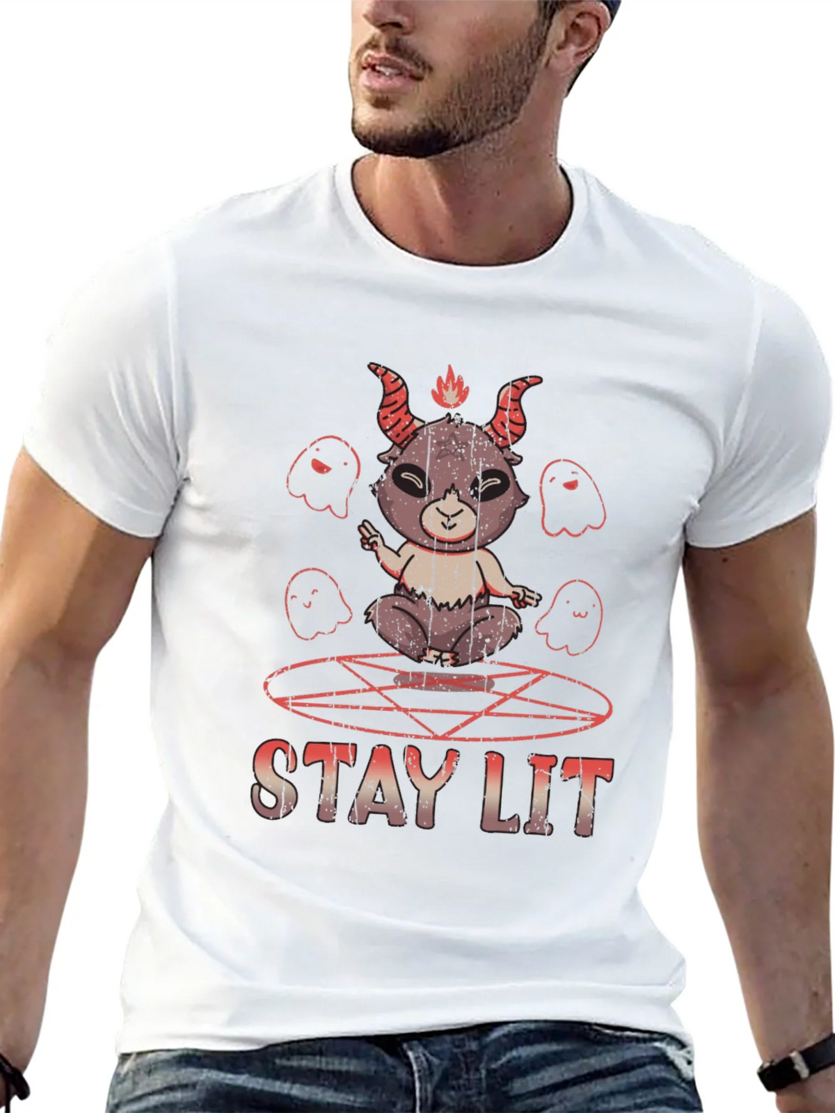 Stay Lit Baphomet T-Shirt product image 12