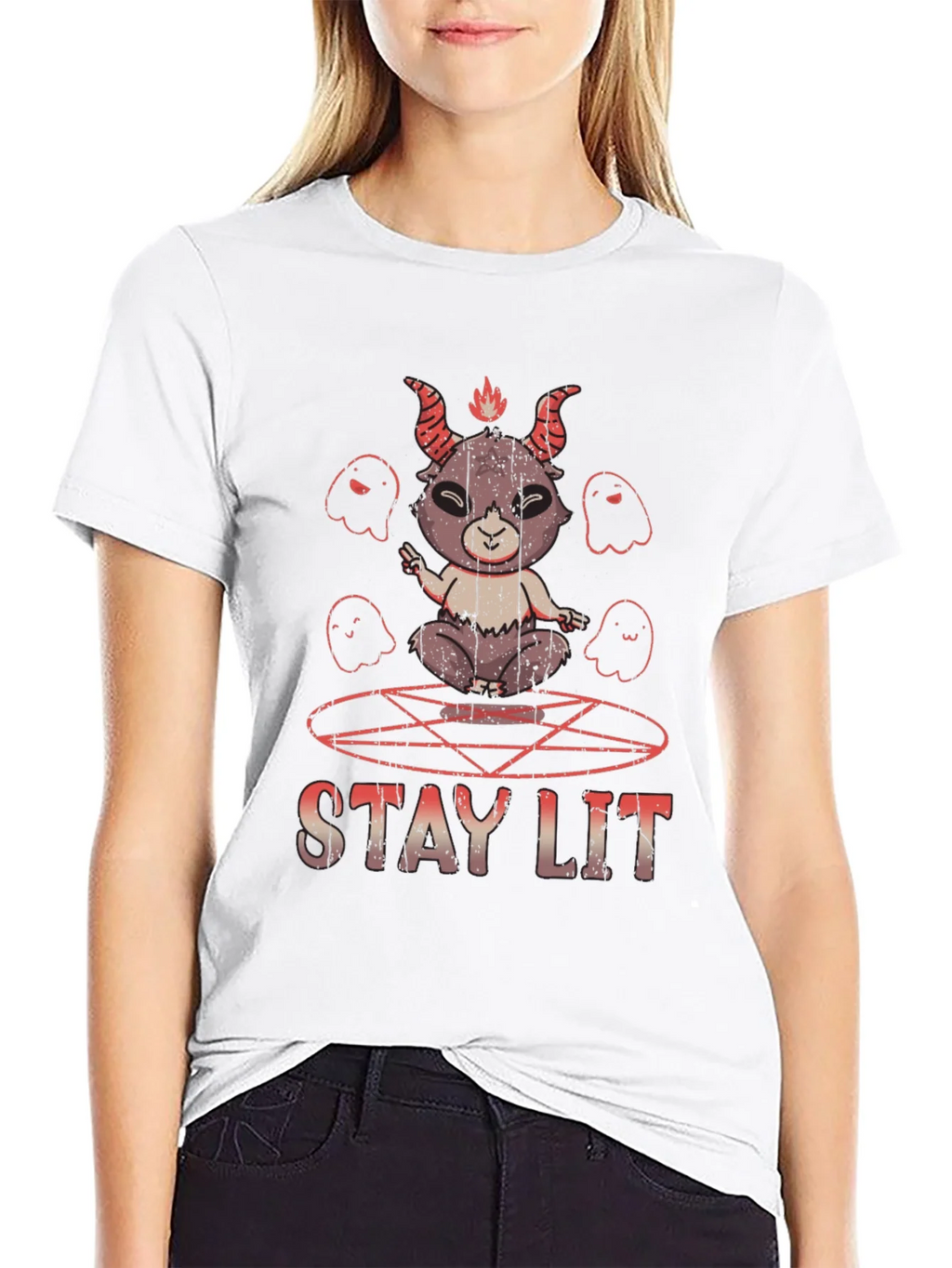 Stay Lit Baphomet T-Shirt product image 8