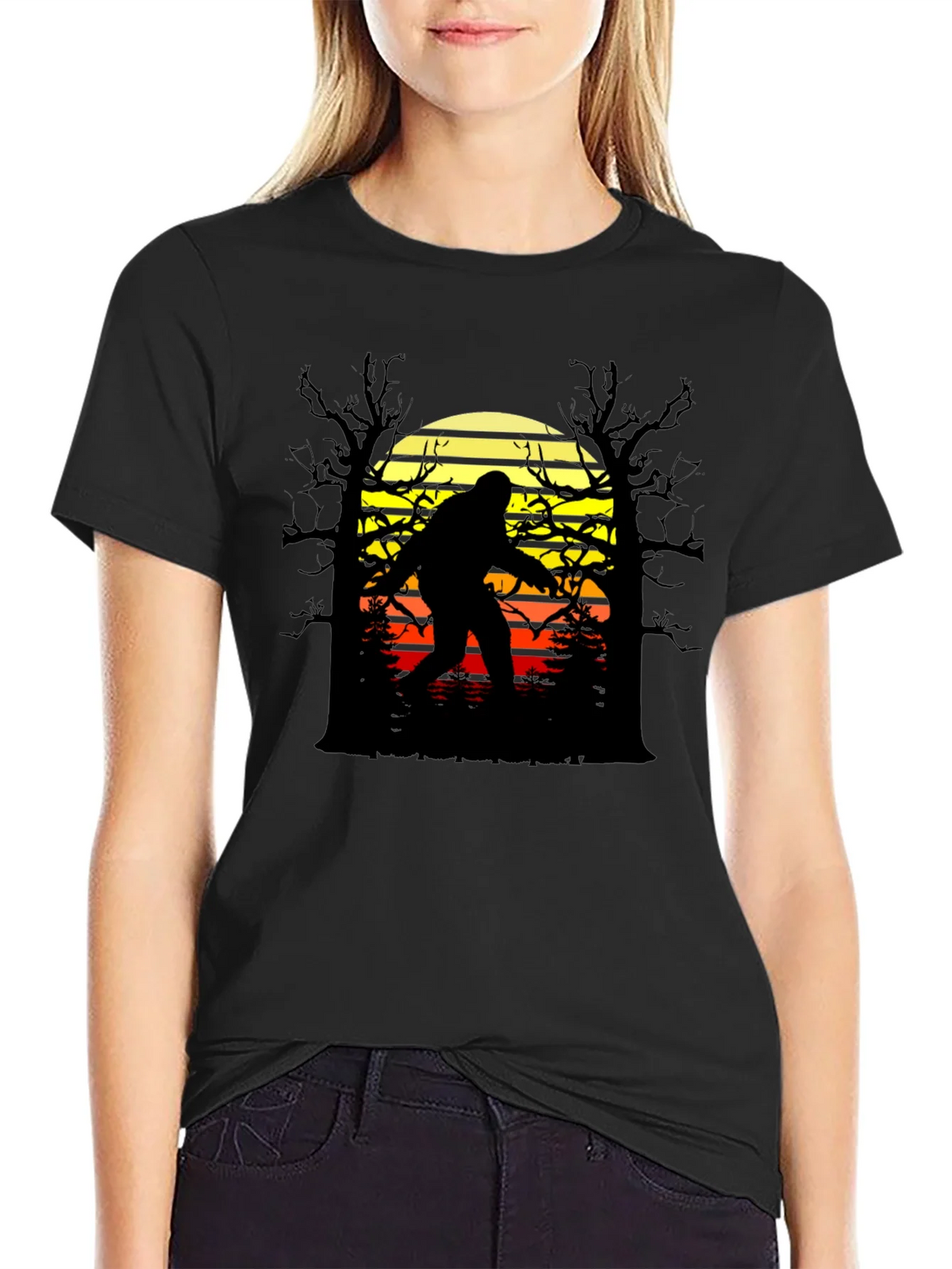 Bigfoot Sunset Graphic Tee - Black product image 2