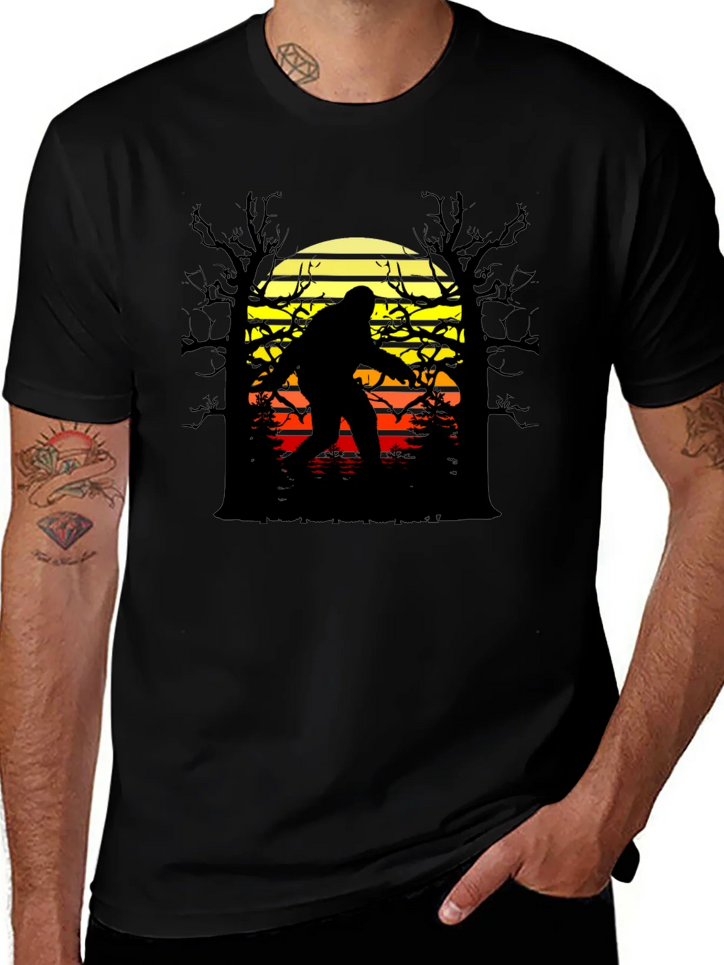 Bigfoot Sunset Graphic Tee - Black product image 1