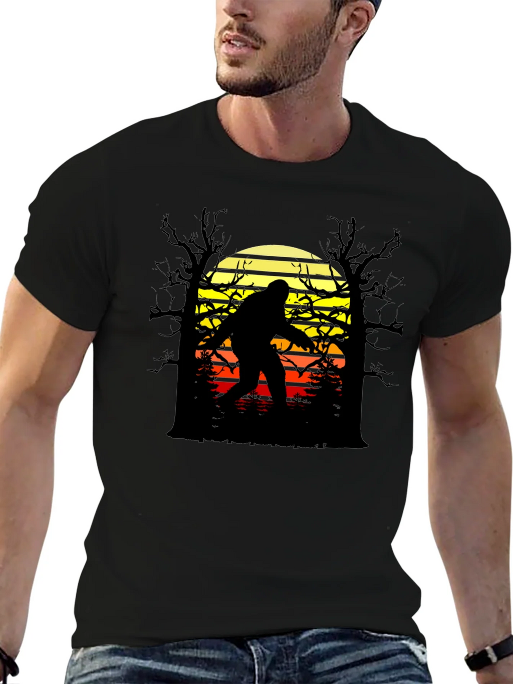 Bigfoot Sunset Graphic Tee - Black product image 5