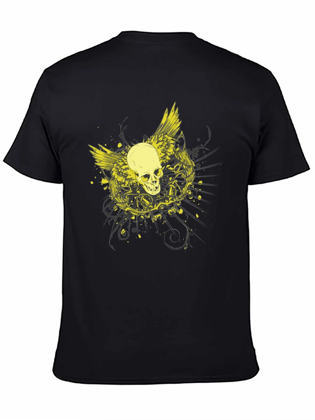 Skull Wings Graphic Black Tee product image 4