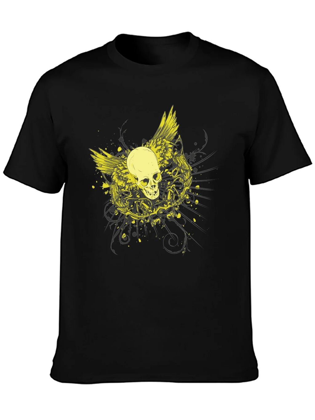 Skull Wings Graphic Black Tee product image 3