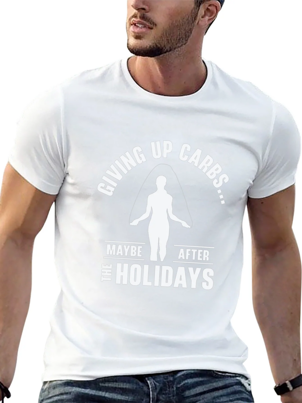 Funny Giving Up Carbs After the Holidays T-Shirt product image 12