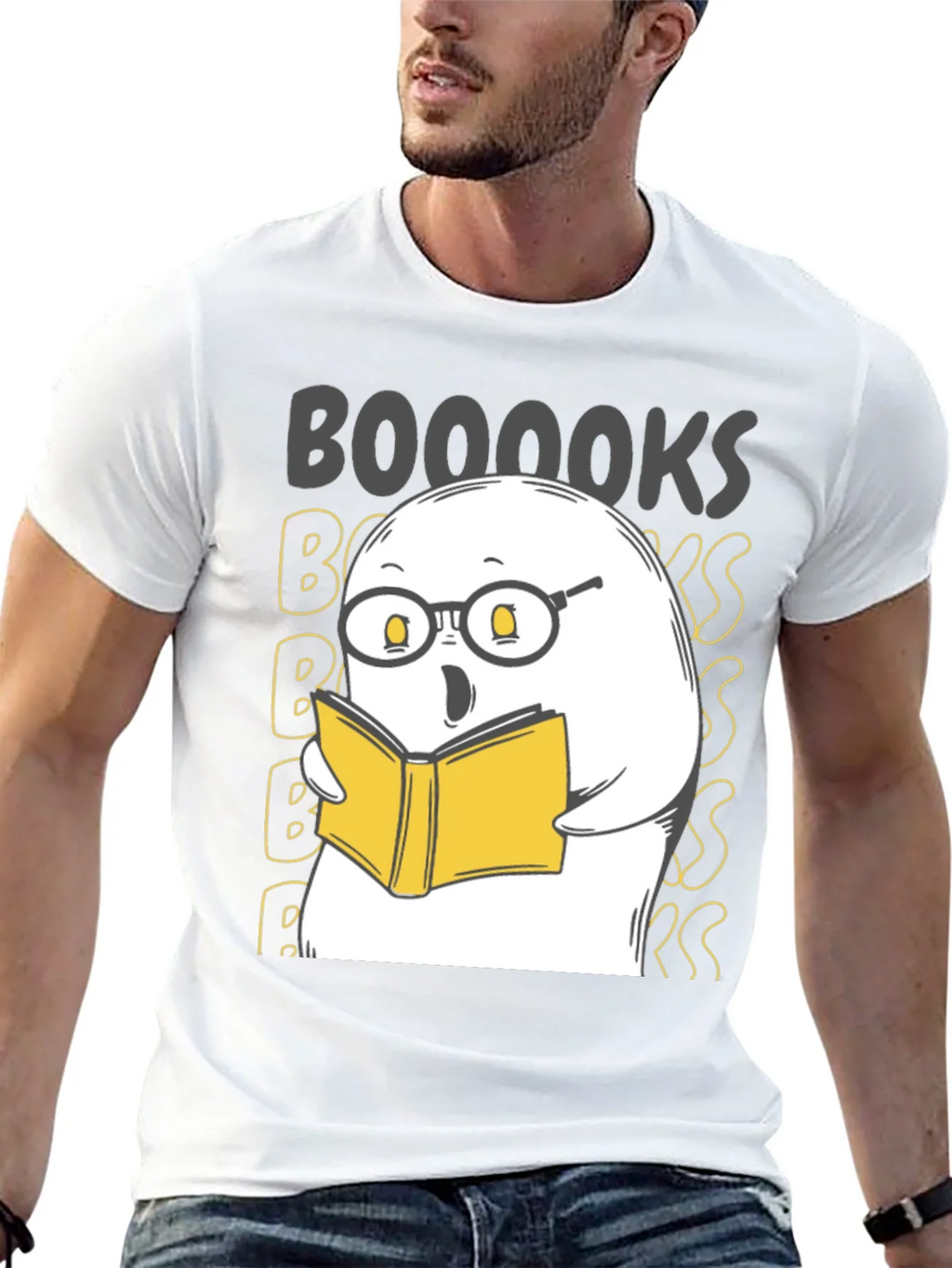 Booooks Ghost Reading T-Shirt - Halloween Tee product image 8