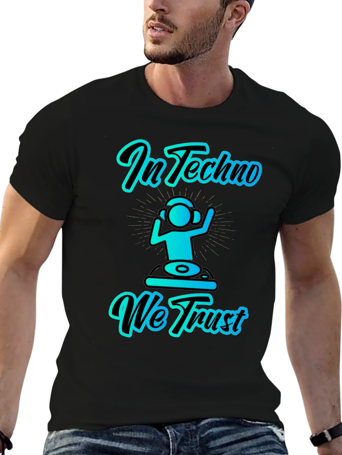 In Techno We Trust Graphic T-Shirt product image 6