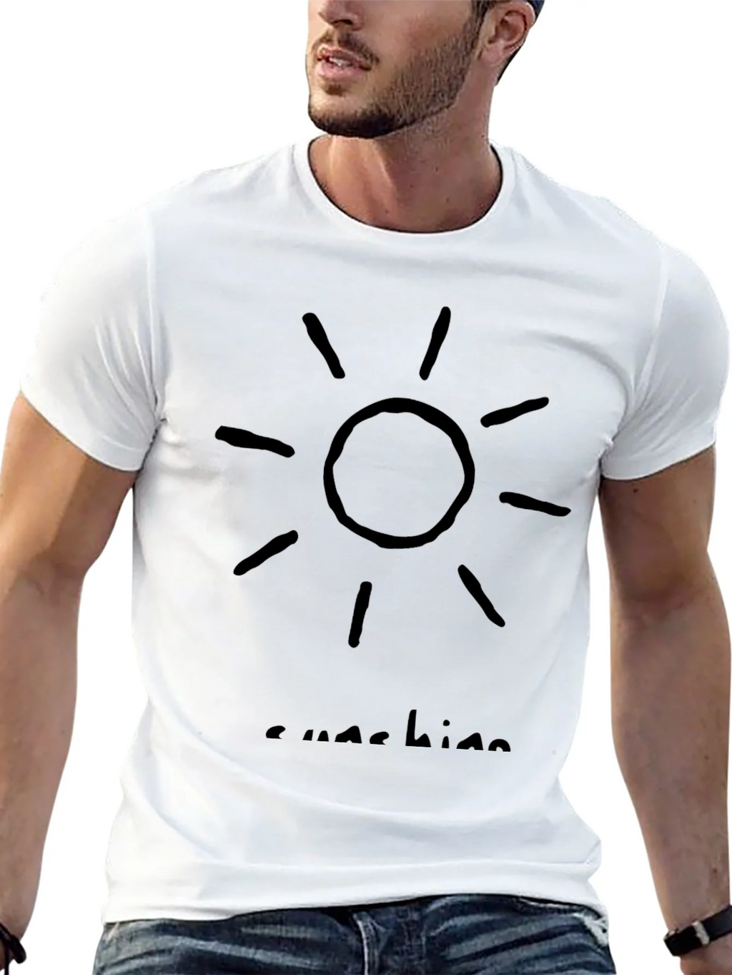 Sunshine Graphic T-Shirt - Black Casual Wear product image 10