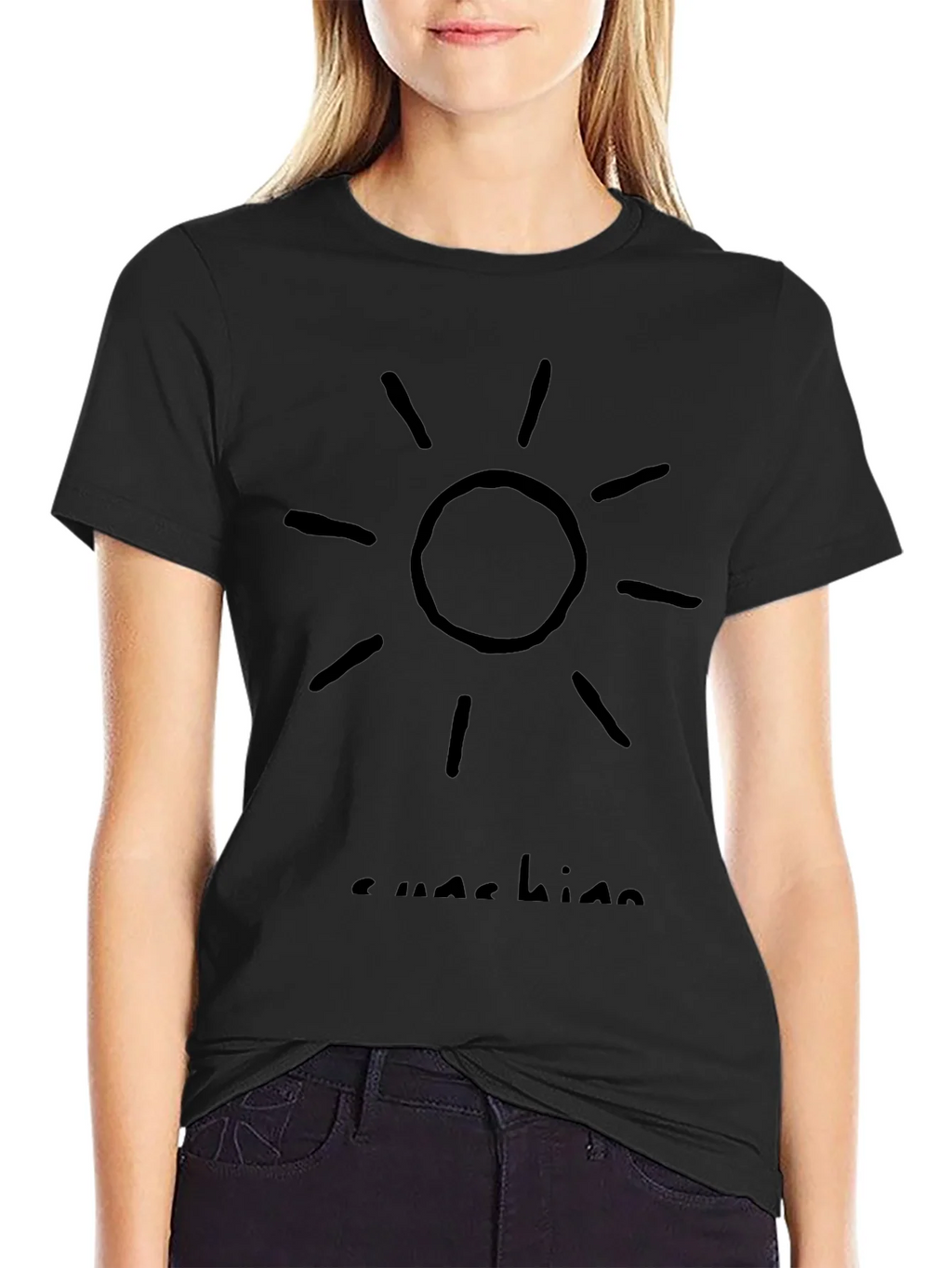 Sunshine Graphic T-Shirt - Black Casual Wear product image 2
