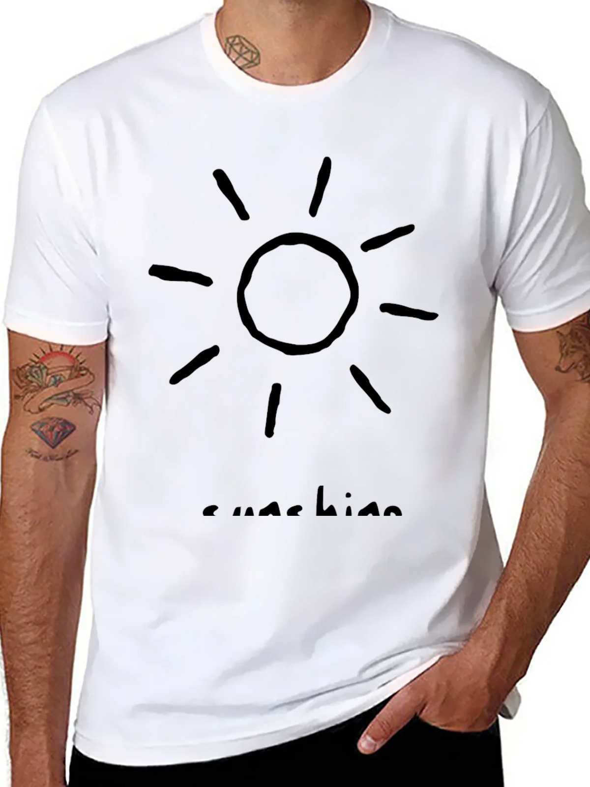 Sunshine Graphic T-Shirt - Black Casual Wear product image 7