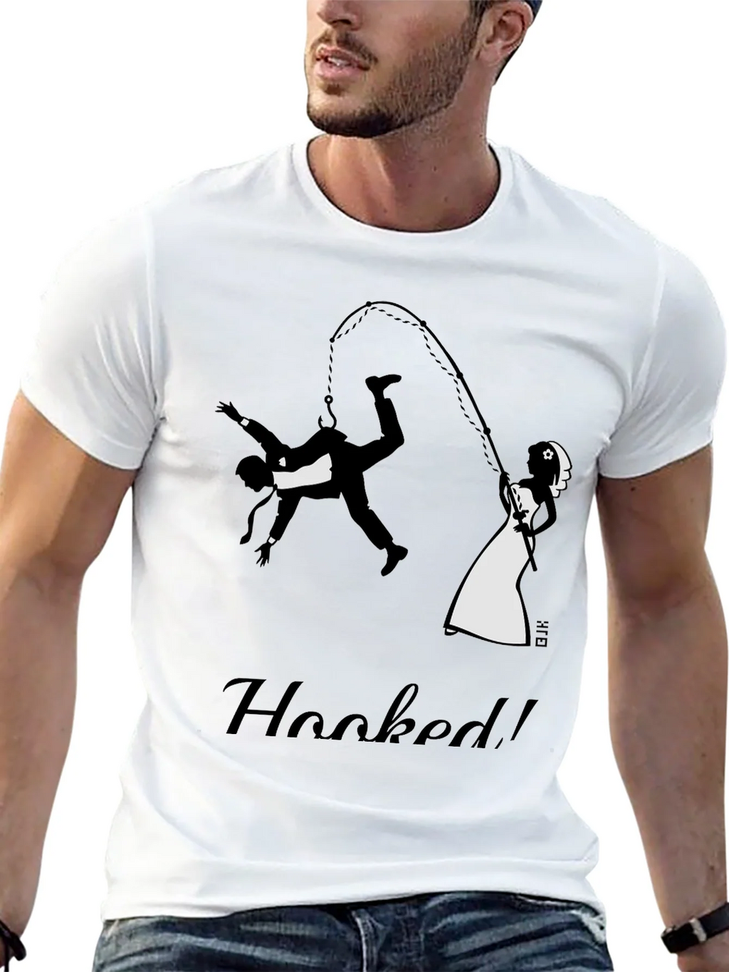 Hooked Groom Graphic Tee - Funny Wedding T-Shirt product image 12