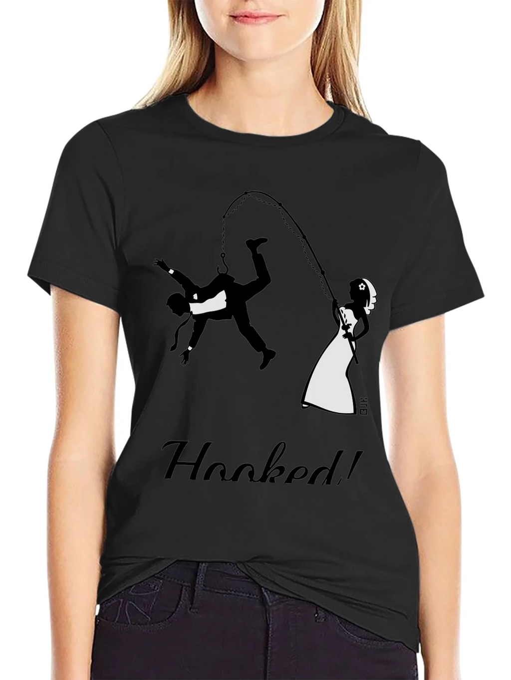 Hooked Groom Graphic Tee - Funny Wedding T-Shirt product image 2