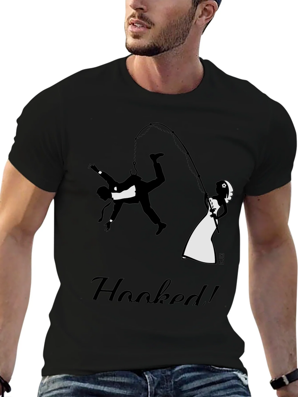 Hooked Groom Graphic Tee - Funny Wedding T-Shirt product image 6