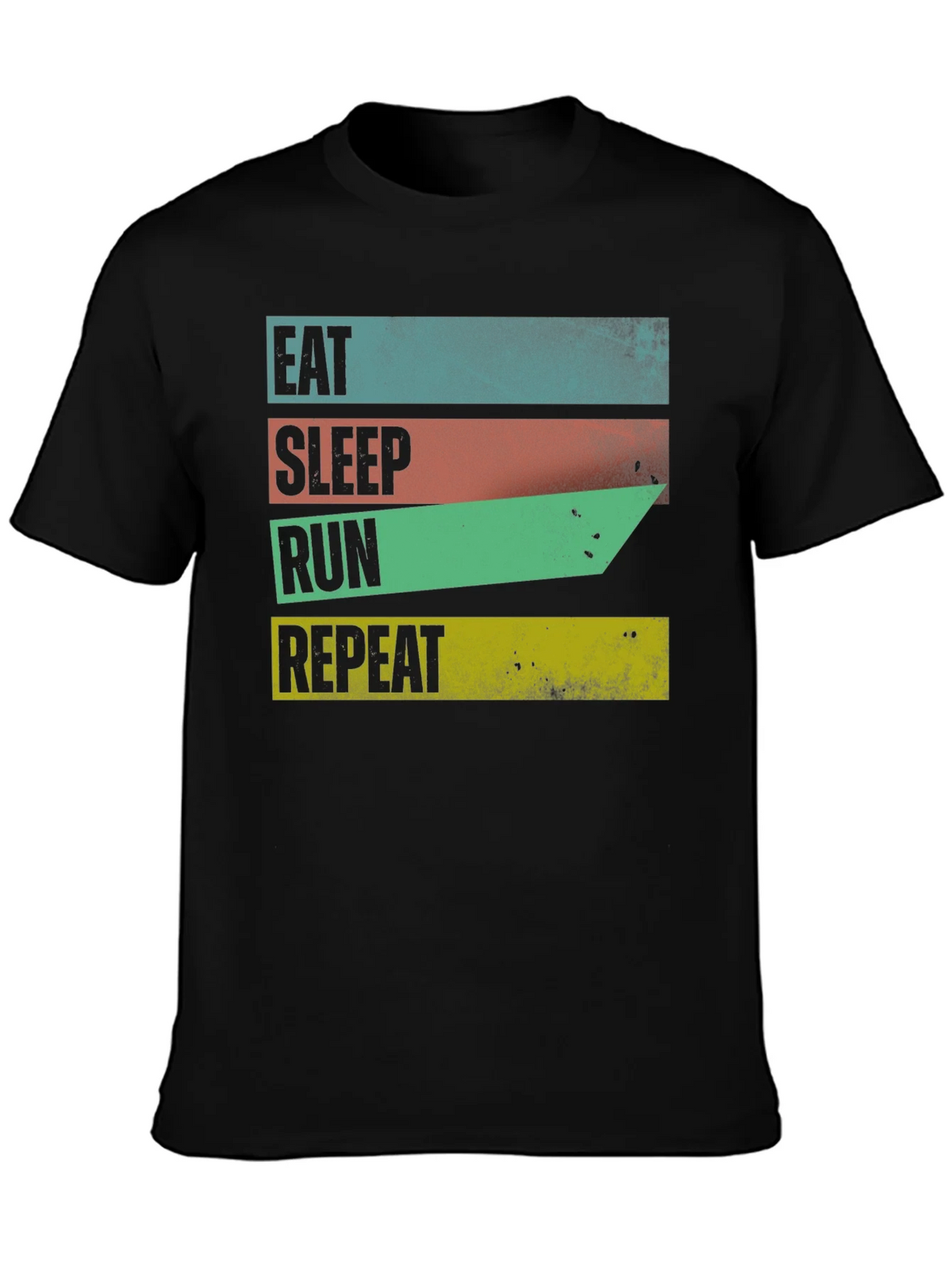 Eat Sleep Run Repeat Graphic Tee - Mens Black T-Shirt product image 3