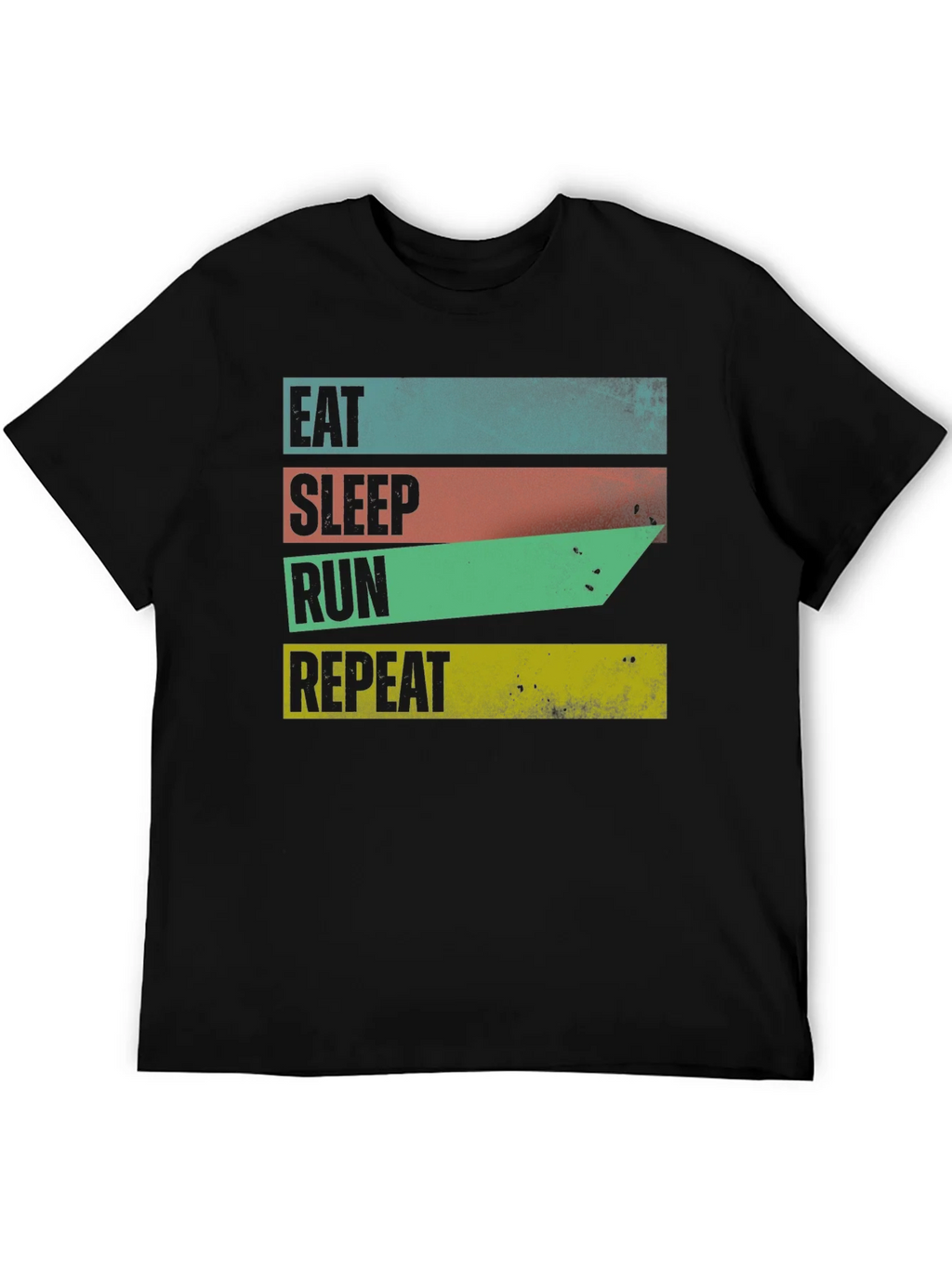 Eat Sleep Run Repeat Graphic Tee - Mens Black T-Shirt product image 5