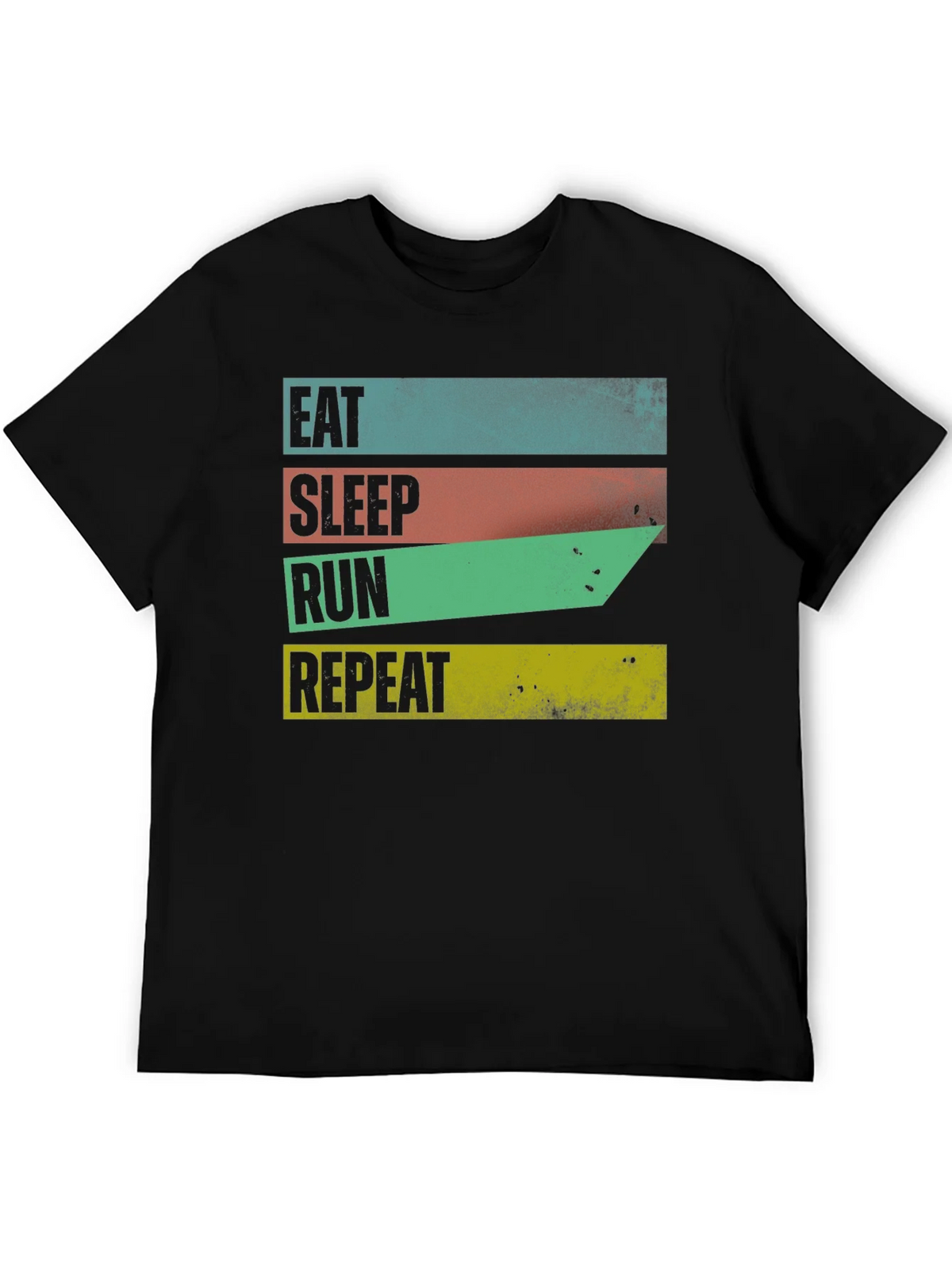 Eat Sleep Run Repeat Graphic Tee - Mens Black T-Shirt product image 5