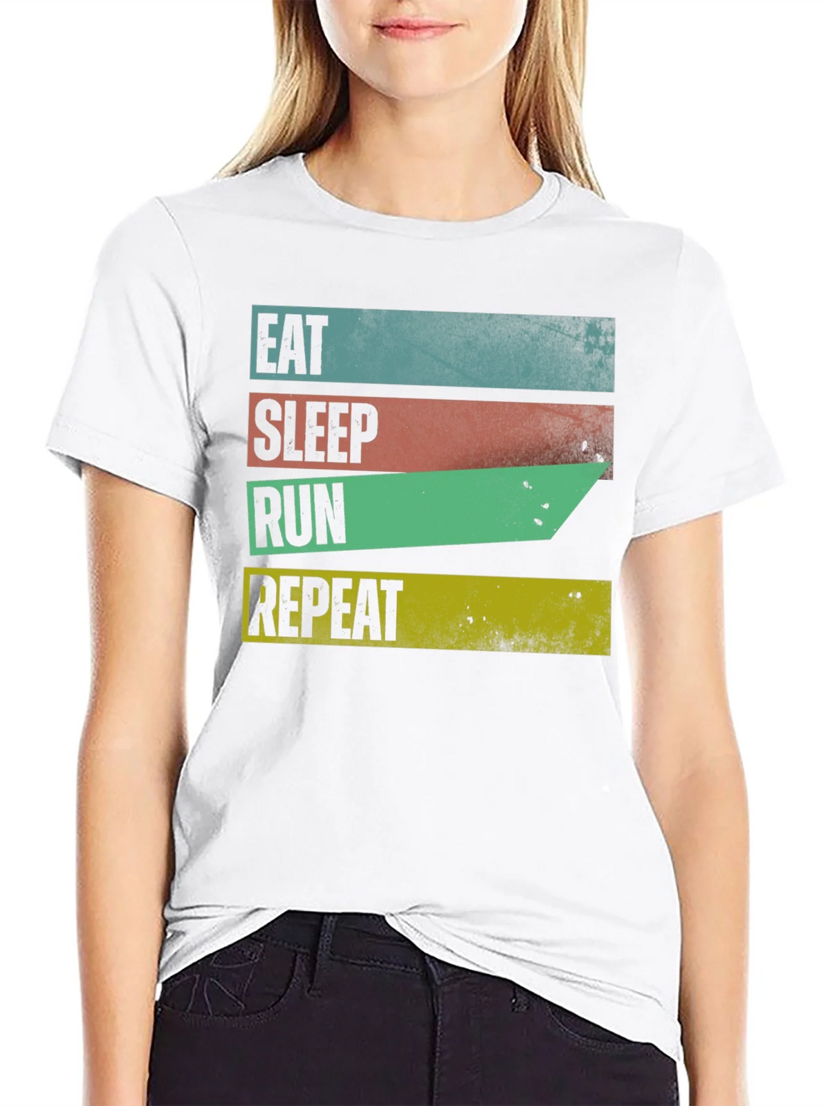 Eat Sleep Run Repeat Graphic Tee - Mens Black T-Shirt product image 8