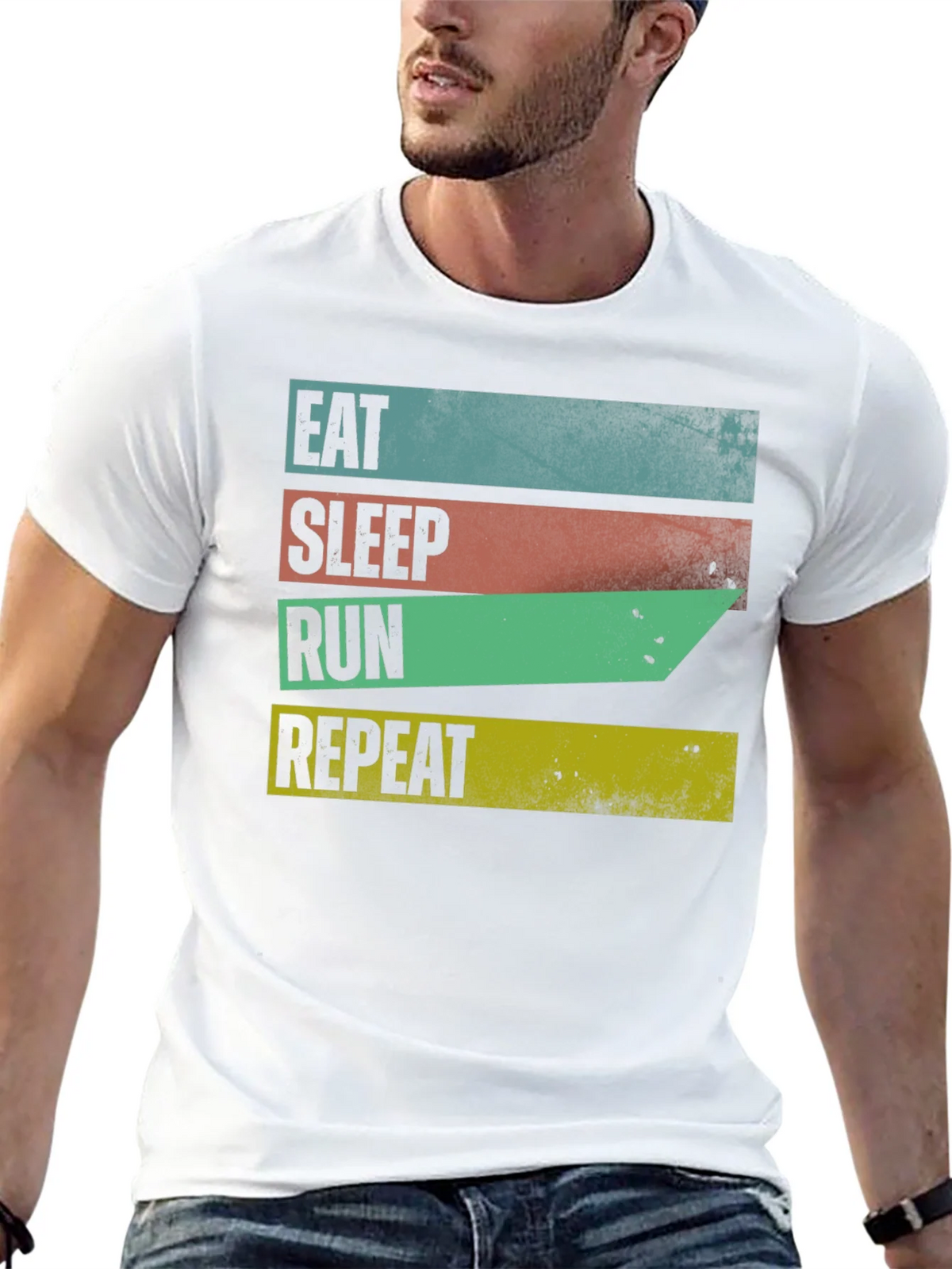 Eat Sleep Run Repeat Graphic Tee - Mens Black T-Shirt product image 12