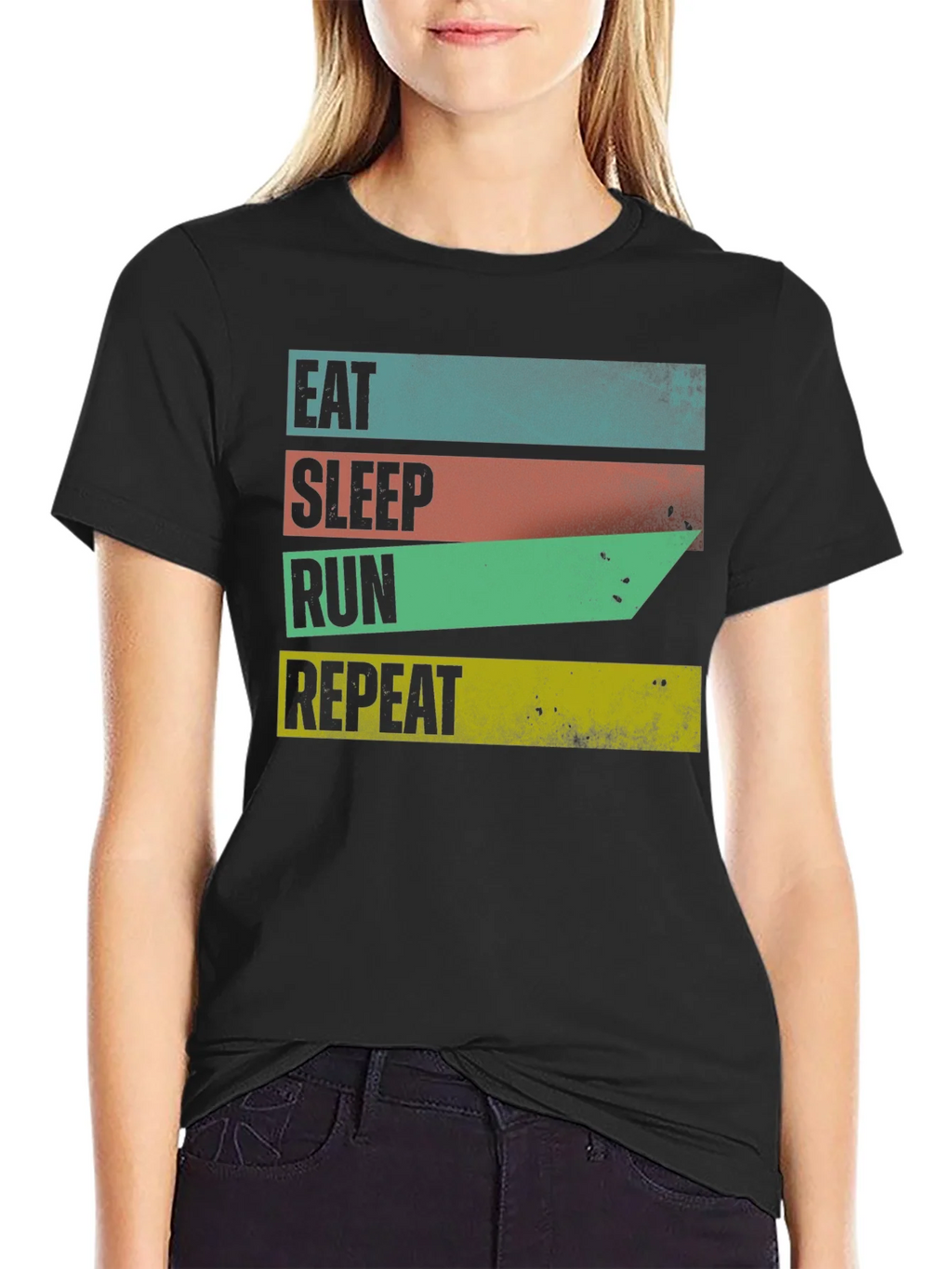 Eat Sleep Run Repeat Graphic Tee - Mens Black T-Shirt product image 2