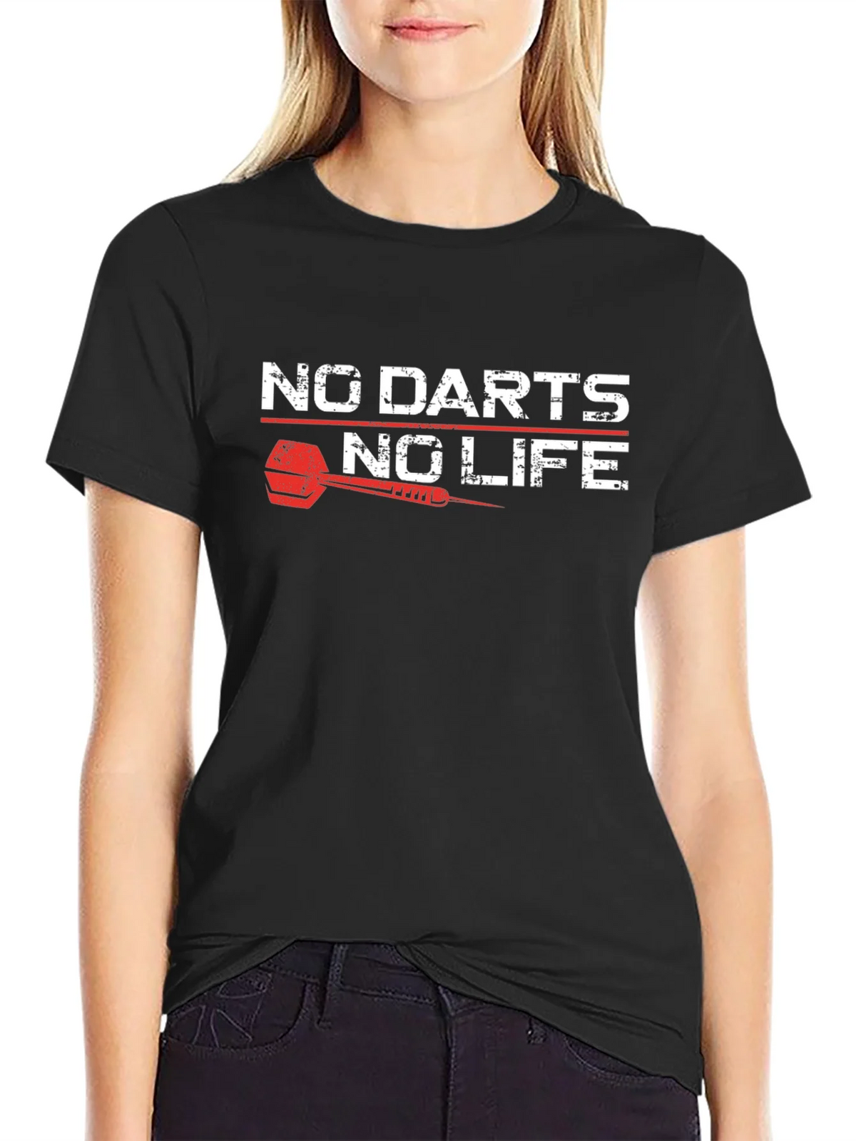 No Darts No Life Black T-Shirt product image 1