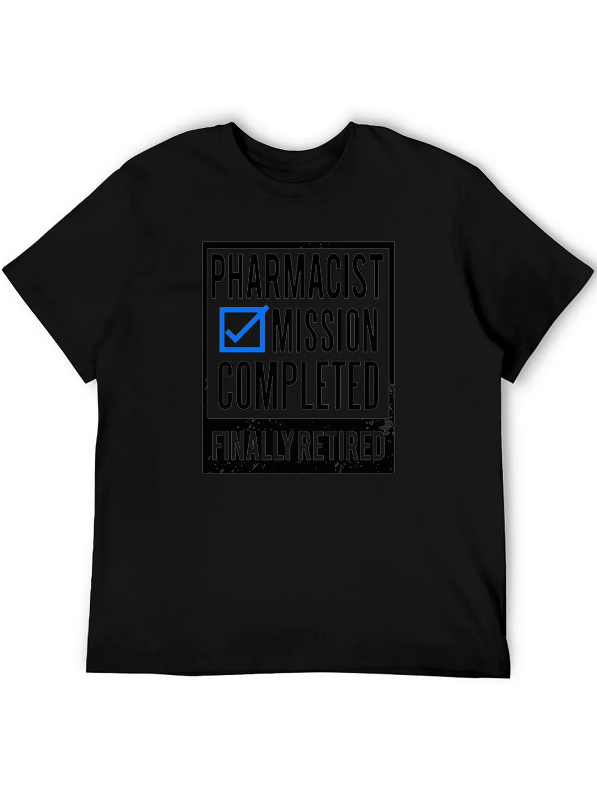 Pharmacist Mission Completed Retired Black T-Shirt product image 5