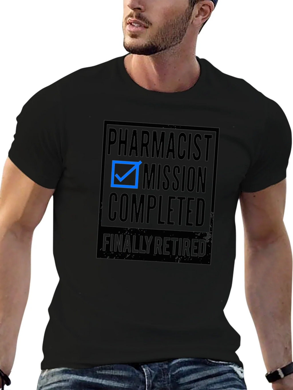 Pharmacist Mission Completed Retired Black T-Shirt product image 6