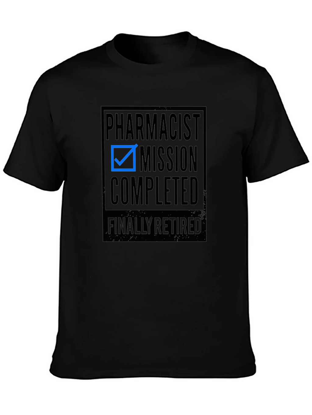 Pharmacist Mission Completed Retired Black T-Shirt product image 3