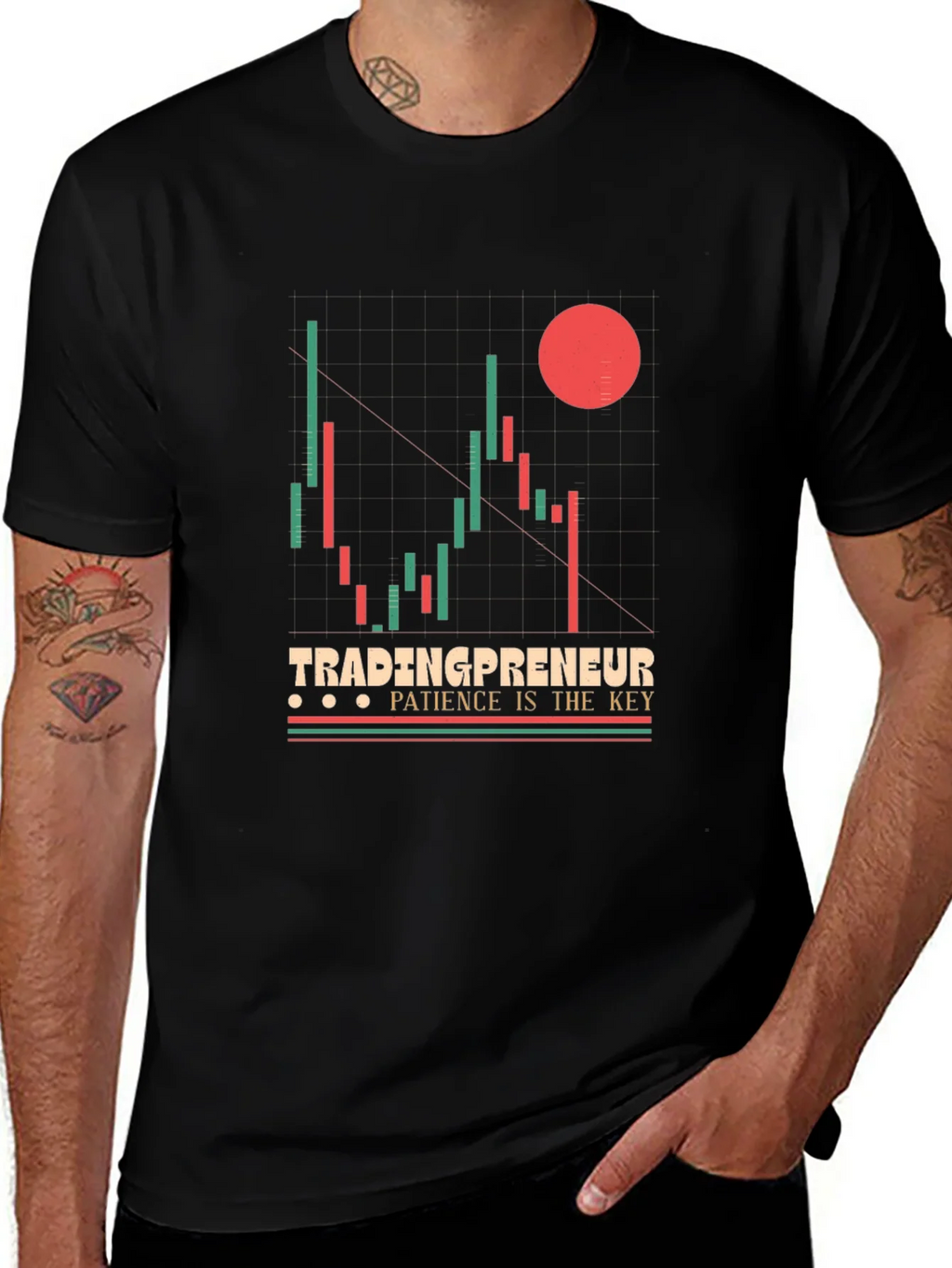 Tradingpreneur Patience is Key Graphic Tee product image 1