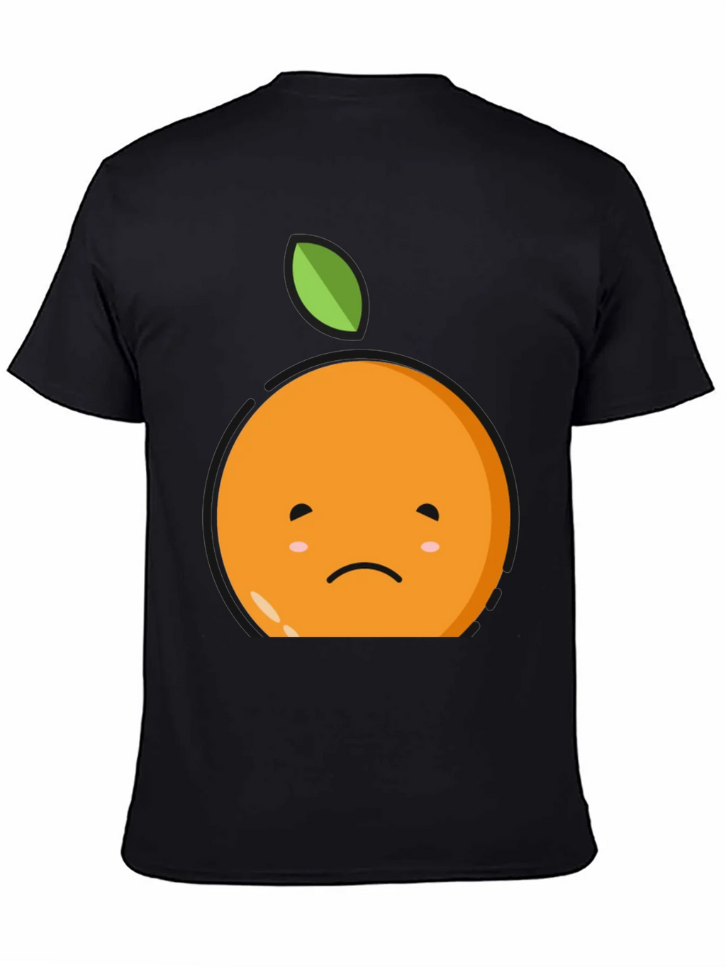 Sad Orange Graphic Tee - Soft Black Cotton T-Shirt product image 3