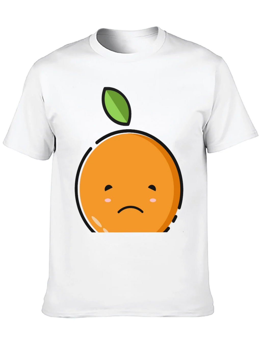 Sad Orange Graphic Tee - Soft Black Cotton T-Shirt product image 5