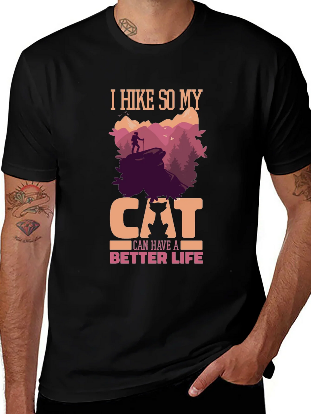 Hiking Cat Lover T-Shirt - Better Life Design product image 1