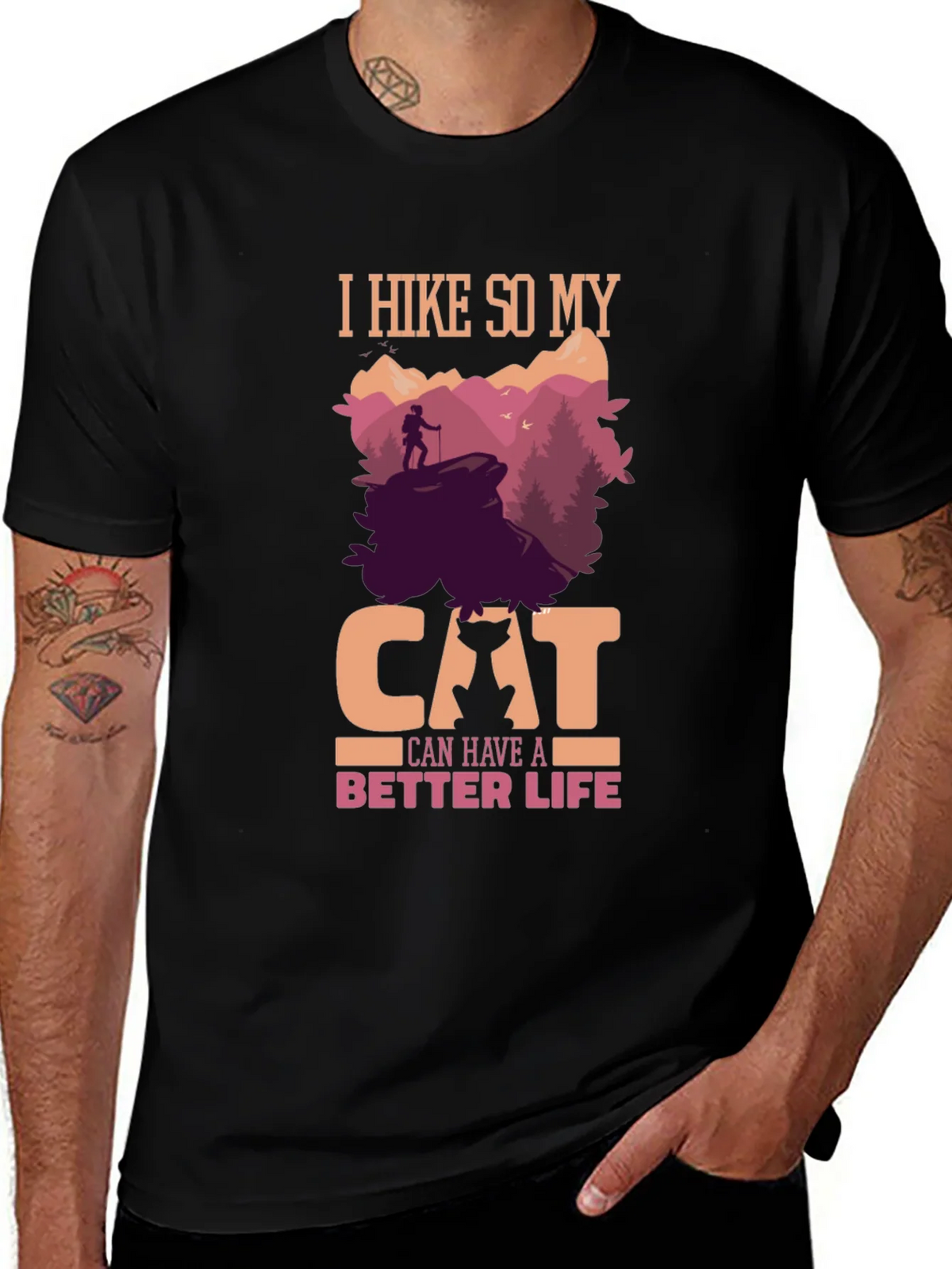 Hiking Cat Lover T-Shirt - Better Life Design product image 1