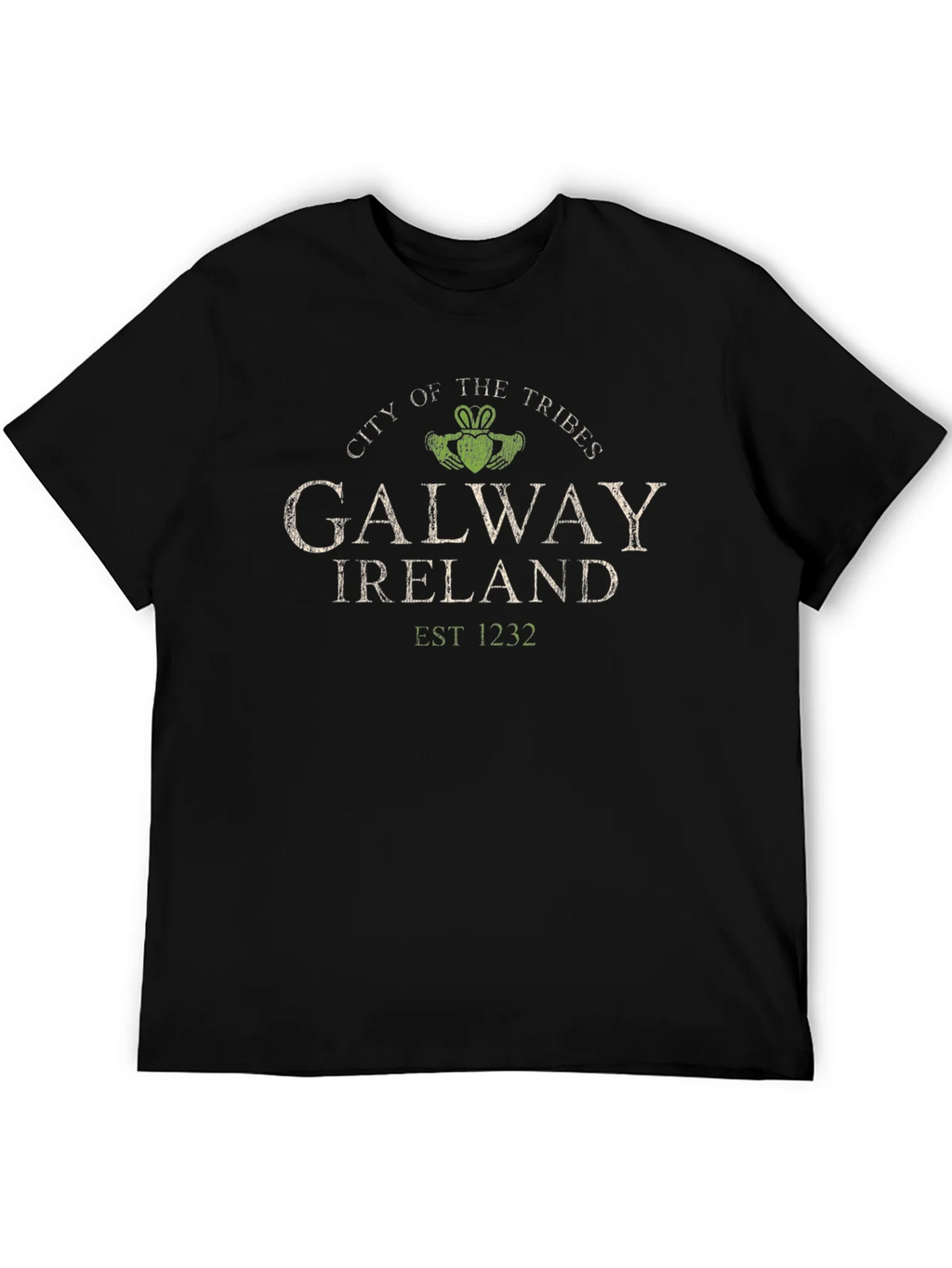 Galway Ireland City of the Tribes Black T-Shirt product image 5