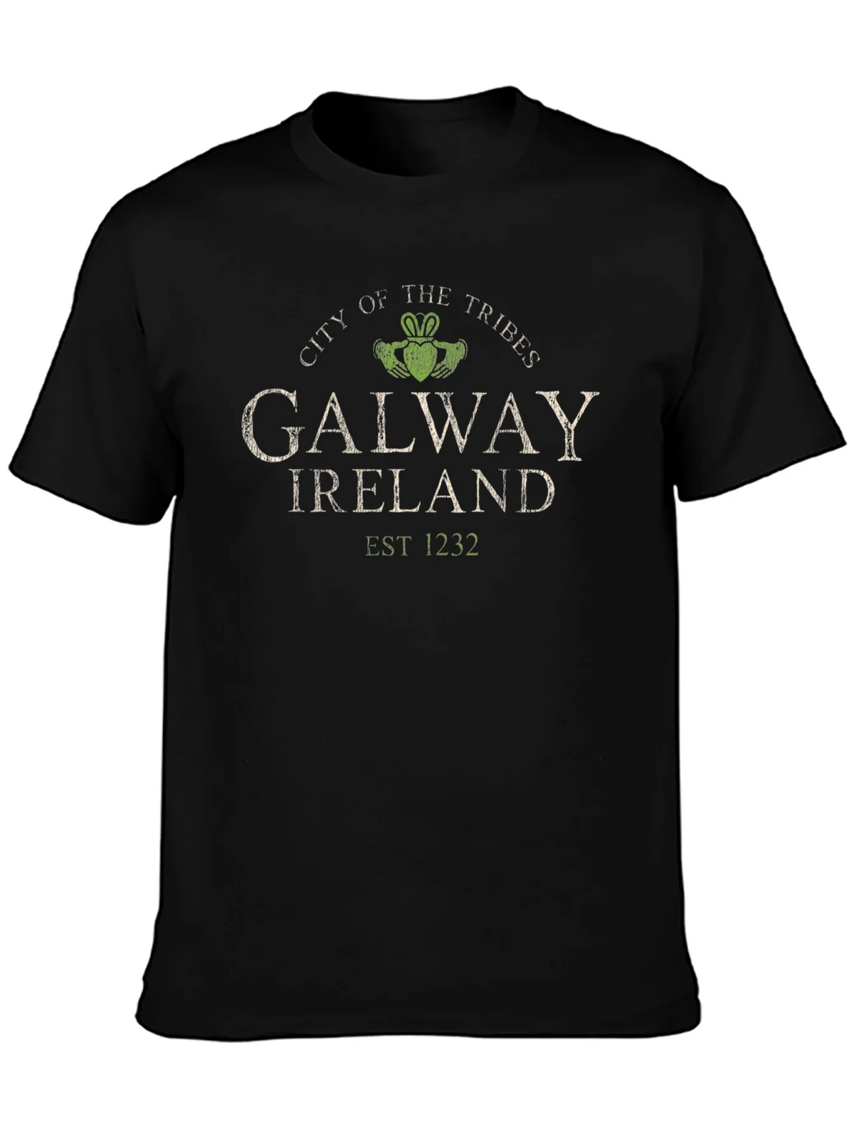 Galway Ireland City of the Tribes Black T-Shirt product image 3