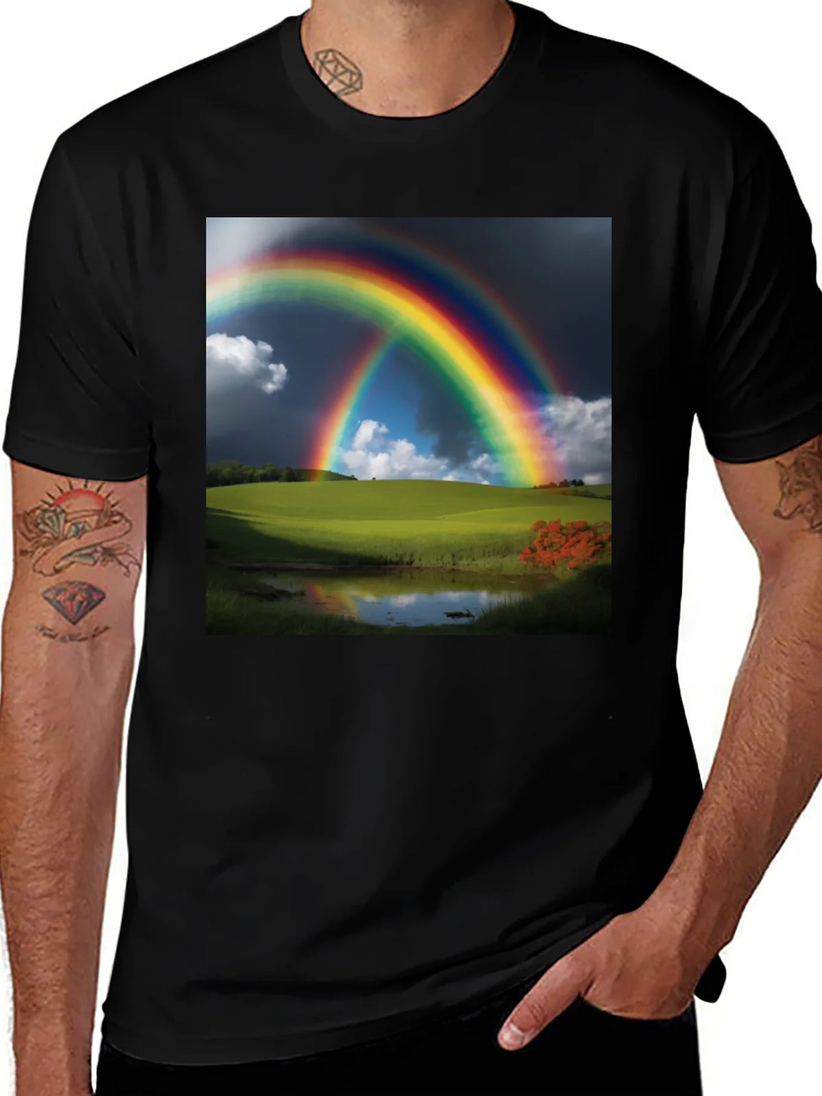 Rainbow Landscape Graphic Tee product image 1