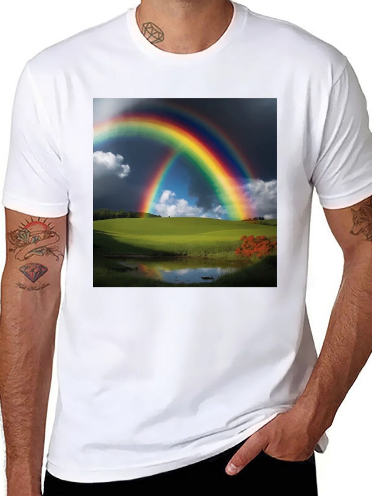 Rainbow Landscape Graphic Tee product image 7