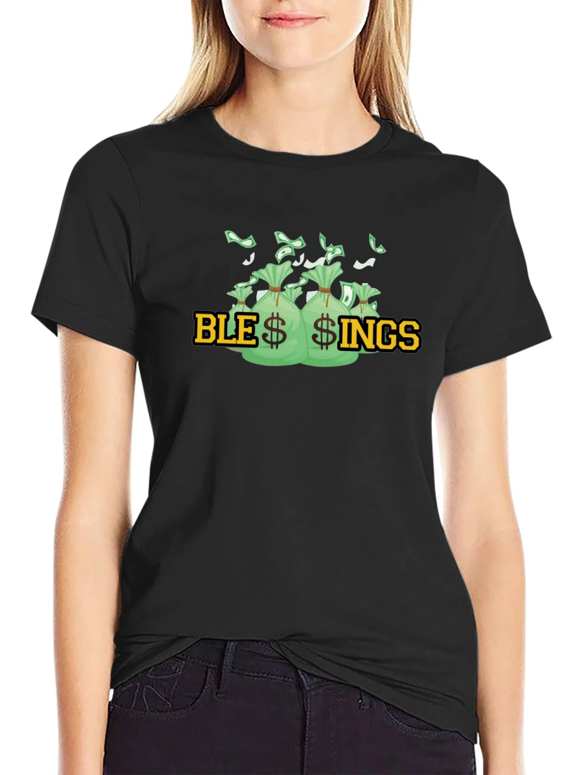 Blessings Graphic T-Shirt - Money Bags Design product image 2