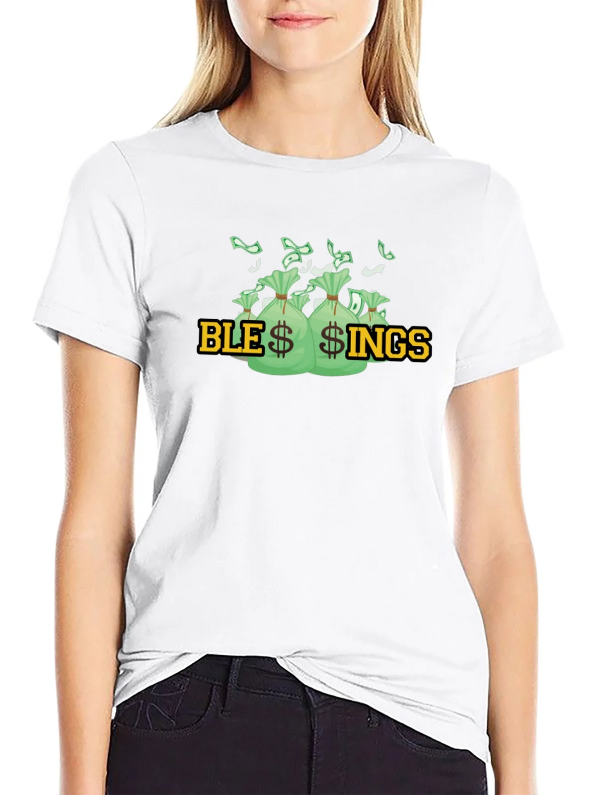 Blessings Graphic T-Shirt - Money Bags Design product image 8