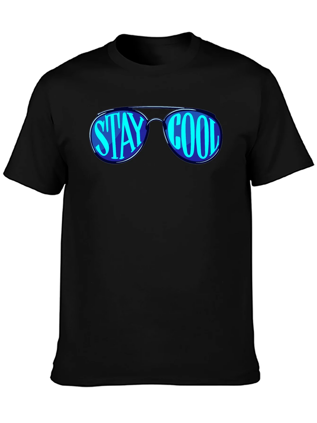 Stay Cool Sunglasses Graphic Black T-Shirt product image 1