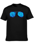 Stay Cool Sunglasses Graphic Black T-Shirt product image 1
