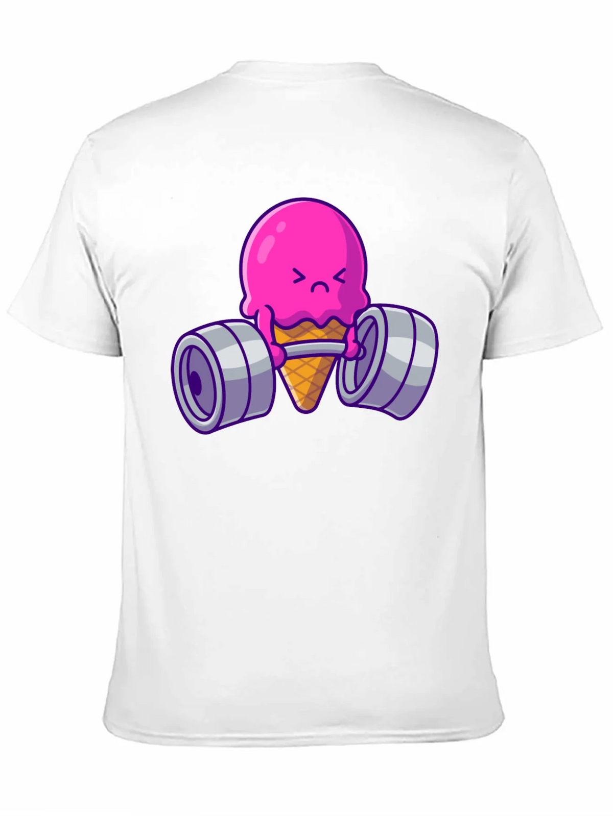 Funny Ice Cream Lifting Weights T-Shirt product image 10