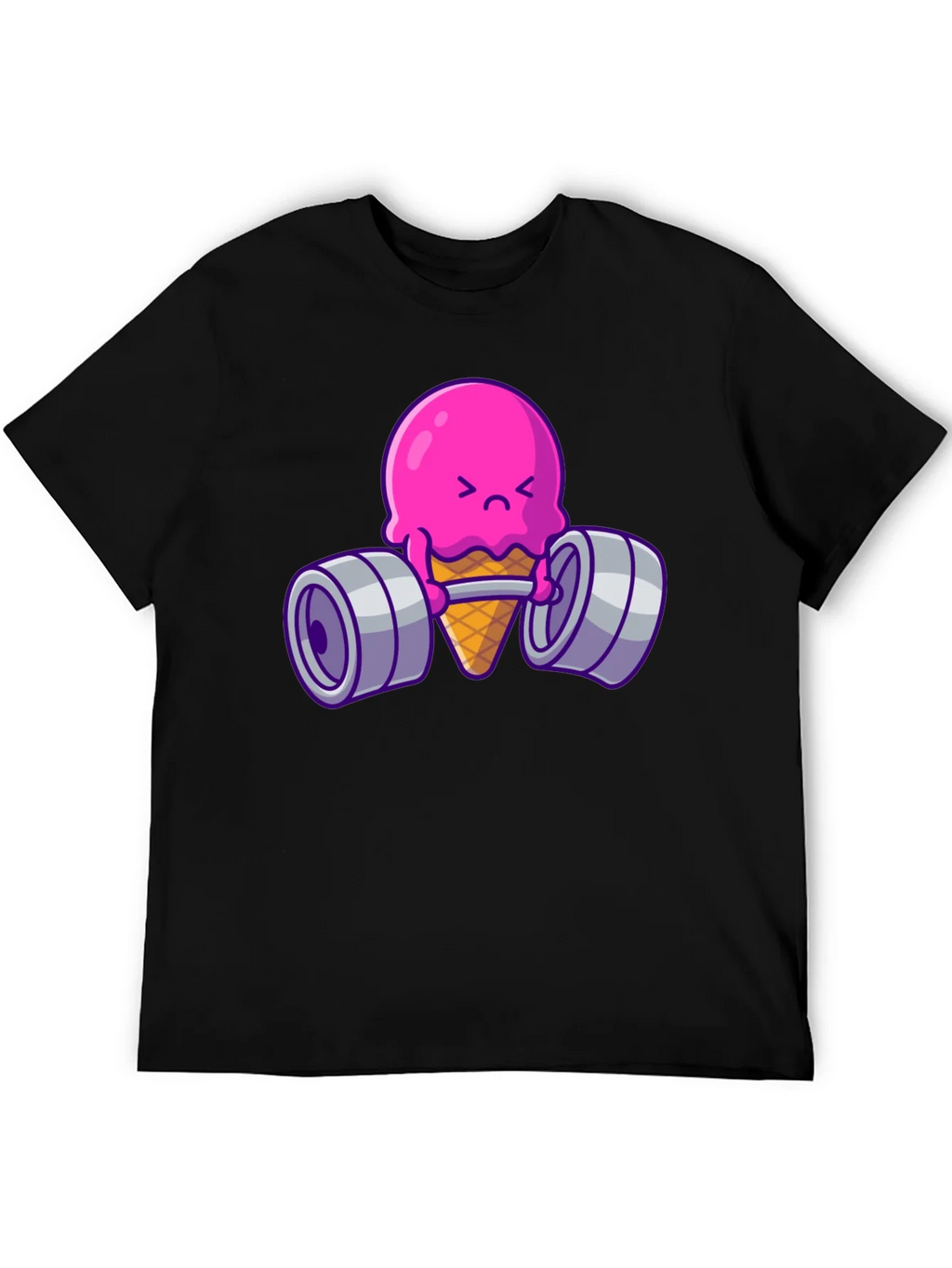 Funny Ice Cream Lifting Weights T-Shirt product image 5