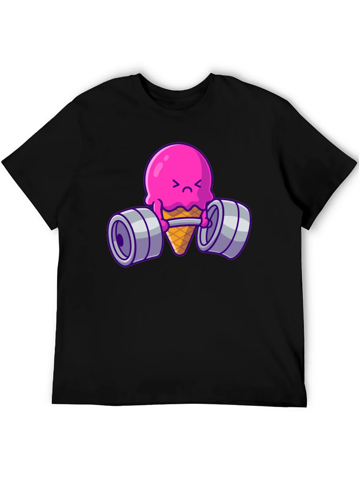 Funny Ice Cream Lifting Weights T-Shirt product image 5