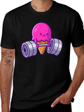 Funny Ice Cream Lifting Weights T-Shirt product image 1