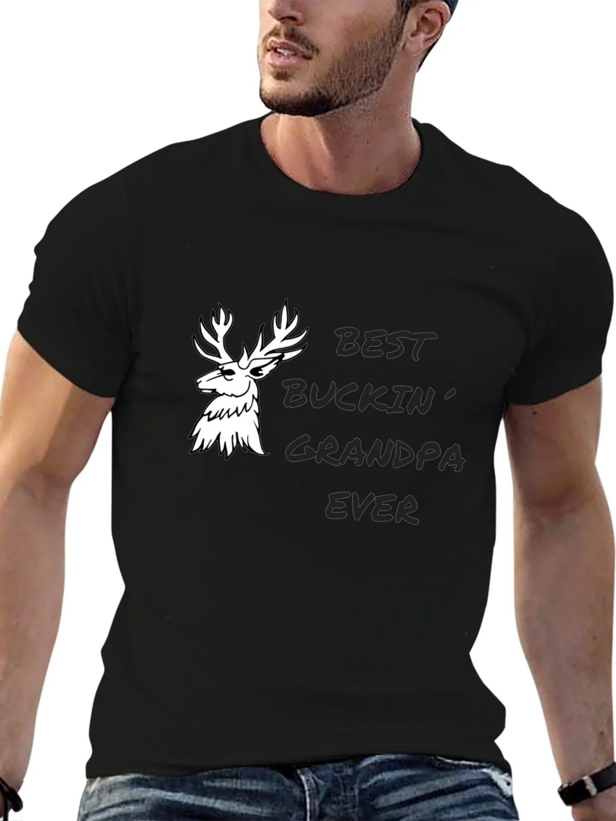 Best Buckin Grandpa Ever Graphic Tee product image 6
