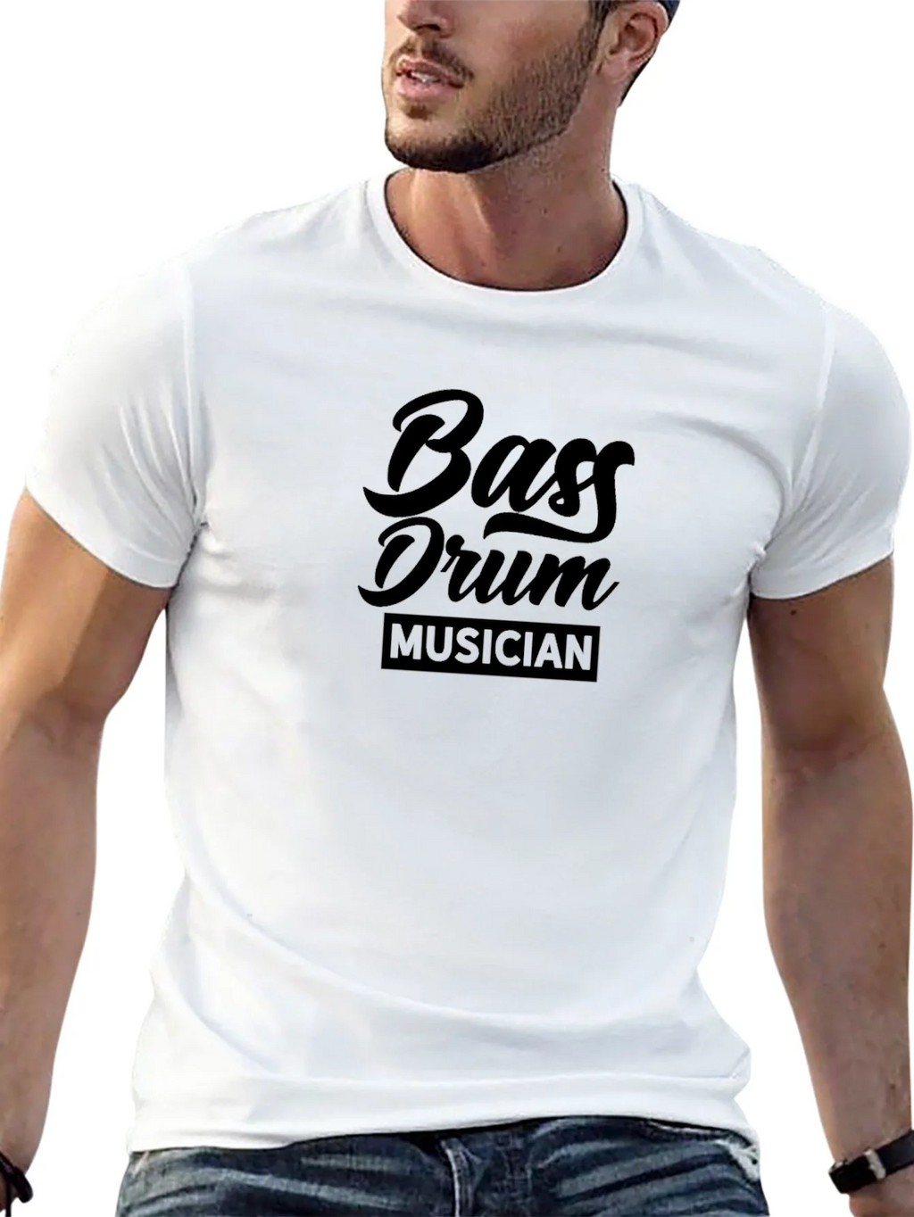 Bass Drum Musician Black T-Shirt product image 12
