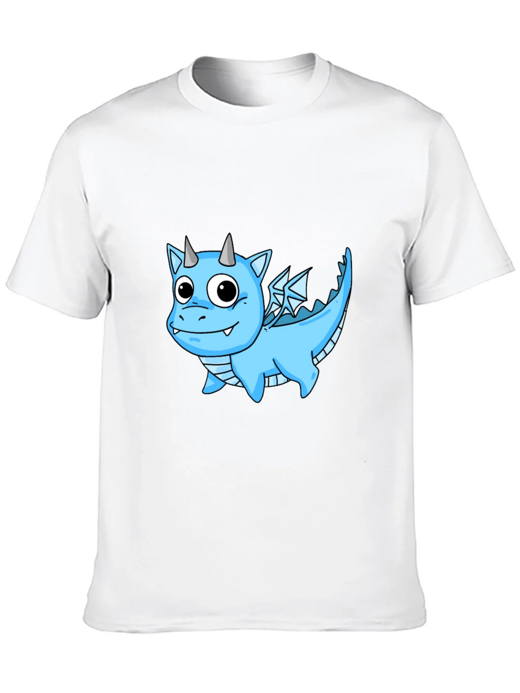 Cute Cartoon Dragon T-Shirt - Black Cotton Tee product image 9