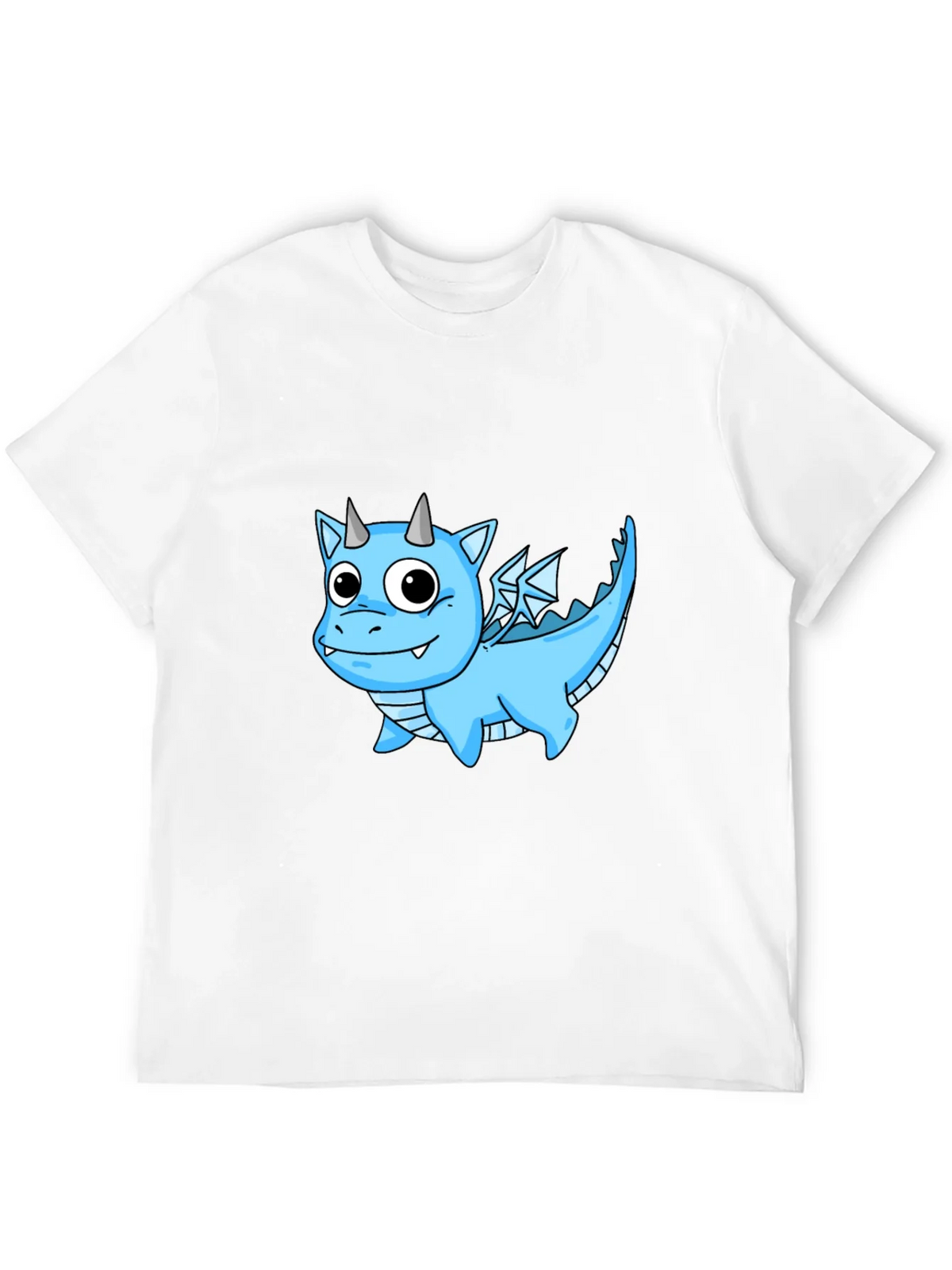 Cute Cartoon Dragon T-Shirt - Black Cotton Tee product image 11
