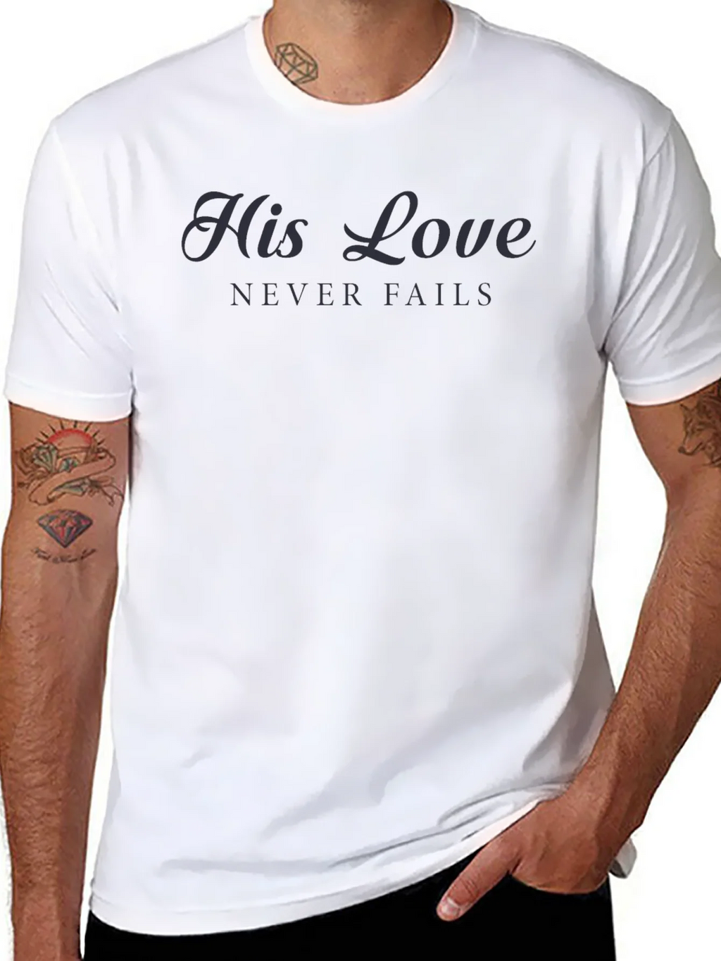 His Love Never Fails Graphic T-Shirt product image 3